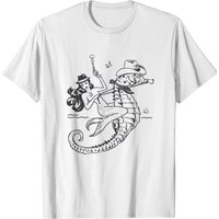 Mermaid T Shirt Cowgirl Mermaid Riding Seahorse Sh T-shirt — T-shirts pour hommes