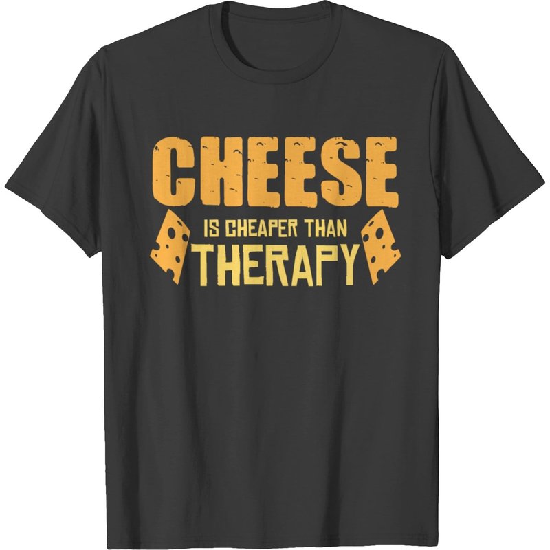 Cheese Therapy Joke Cheesy Emmental Mozzarella T-shirt — T-shirts pour hommes