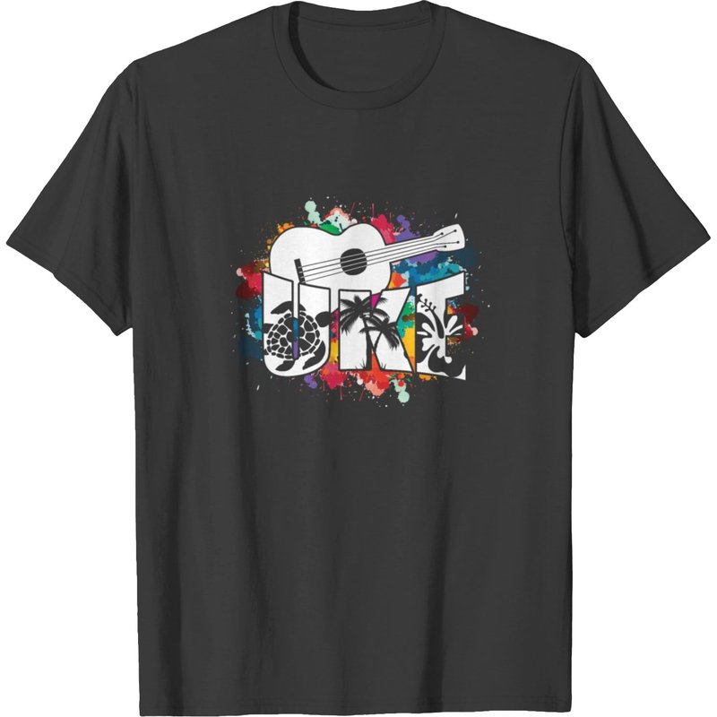 Uke Ukulele Music Band Hawaii Acoustic Guitar Gift T-shirt — T-shirts pour hommes