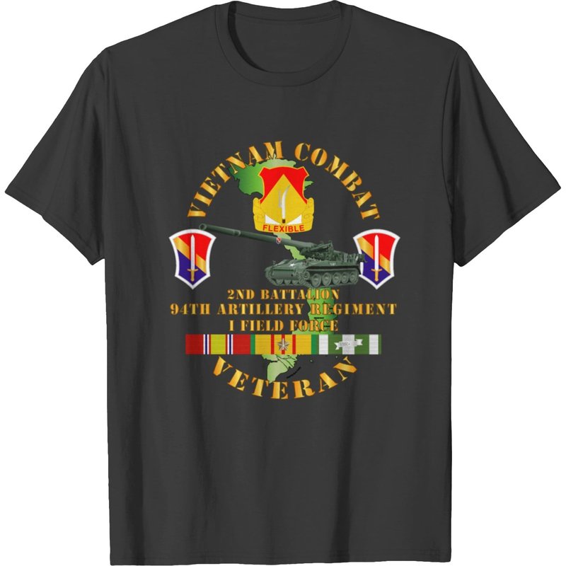 Vietnam Combat Vet 2nd Bn 94th Artillery T-shirt — T-shirts pour hommes