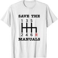 Save The Manuals, Car, Summer, Sun, Auto Racing T-shirt