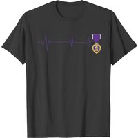 Heart Beats Purple Heart Us Military Purple Heart T-shirt — T-shirts pour hommes
