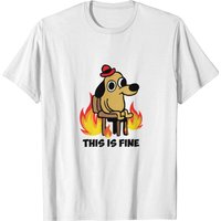 This Is Fine Dog Meme Existence Is Pain T-shirt