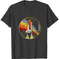 Nasa Shuttle Launch Into Rainbow Graphic T-shirt