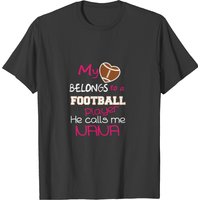 Nana - My Heart Belongs To A Football Player T-shirt — Mens T Shirts