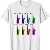 Colored Saxophones T-shirt — T-shirts pour hommes