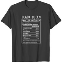 Black Queen Nutrition Facts T-shirt