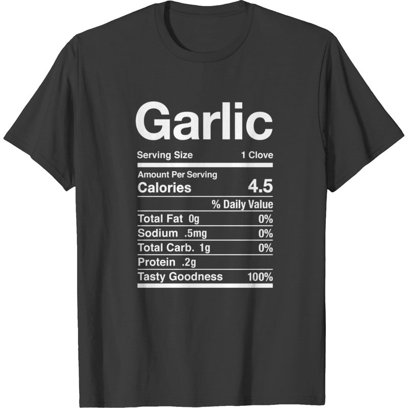 Garlic Costume Garlic Nutrition Facts Matching T-shirt — T-shirts pour hommes