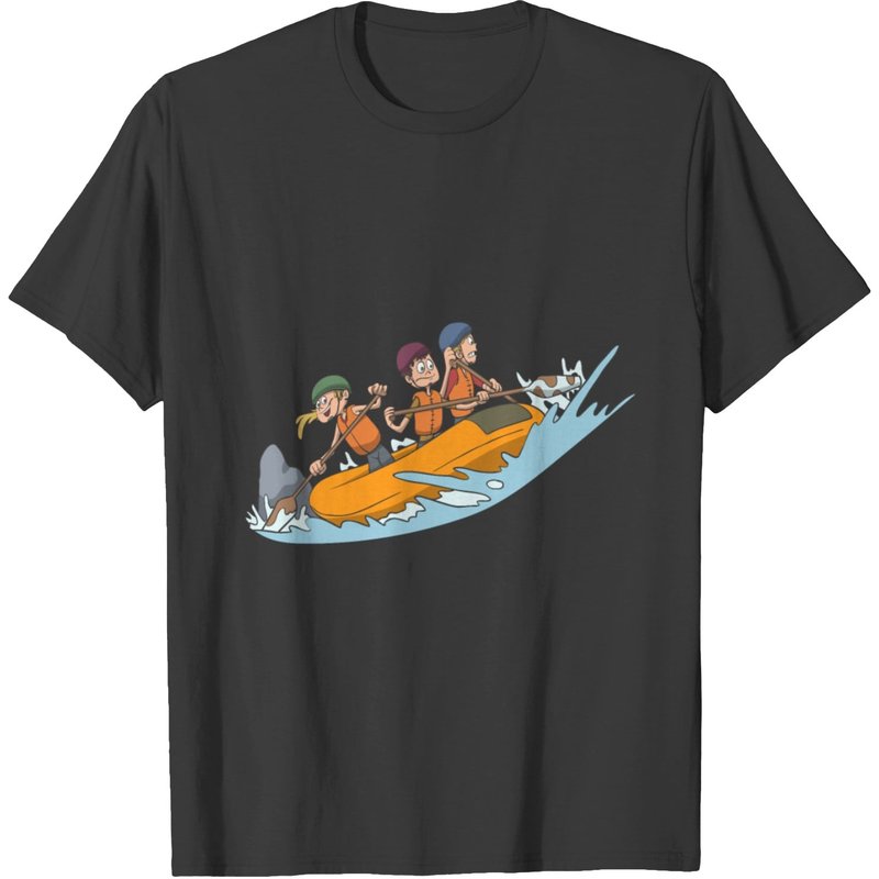 White Water Rafting Past Rocks T-shirt