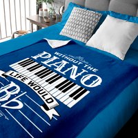 Without The Piano Life Would Bb For Music Piano Baby Blankets — Couvertures pour bébé