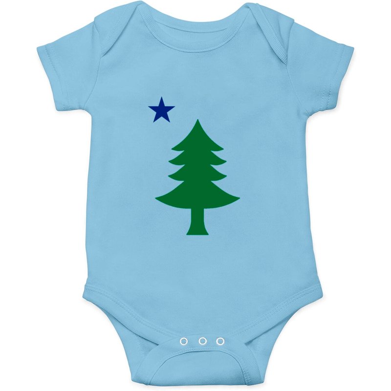 Maine Flag Pride Pine Tree State Onesies — Baby Onesies