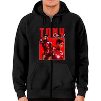 Tony Stark Zip Hoodies - Vintage 90s Style Zip Hoodies — Sweats à capuche pour hommes