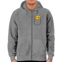 Adventure Time Pocket Jake Zip Hoodies — Sweats à capuche pour hommes