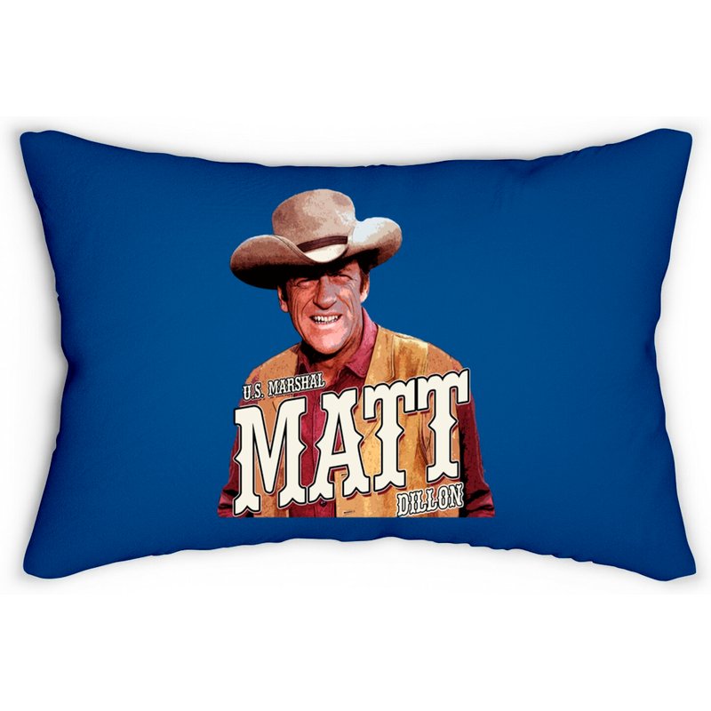 Gunsmoke Lumbar Pillowus Marshal Matt Dillon From Gunsmoke Lumbar Pillows — Decorative Cushions