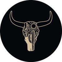 Cow Skull Desert Spare Tire Cover — Accessoires pour camions