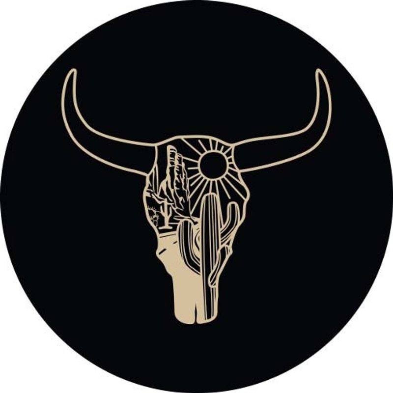 Cow Skull Desert Spare Tire Cover — Truck Accessories