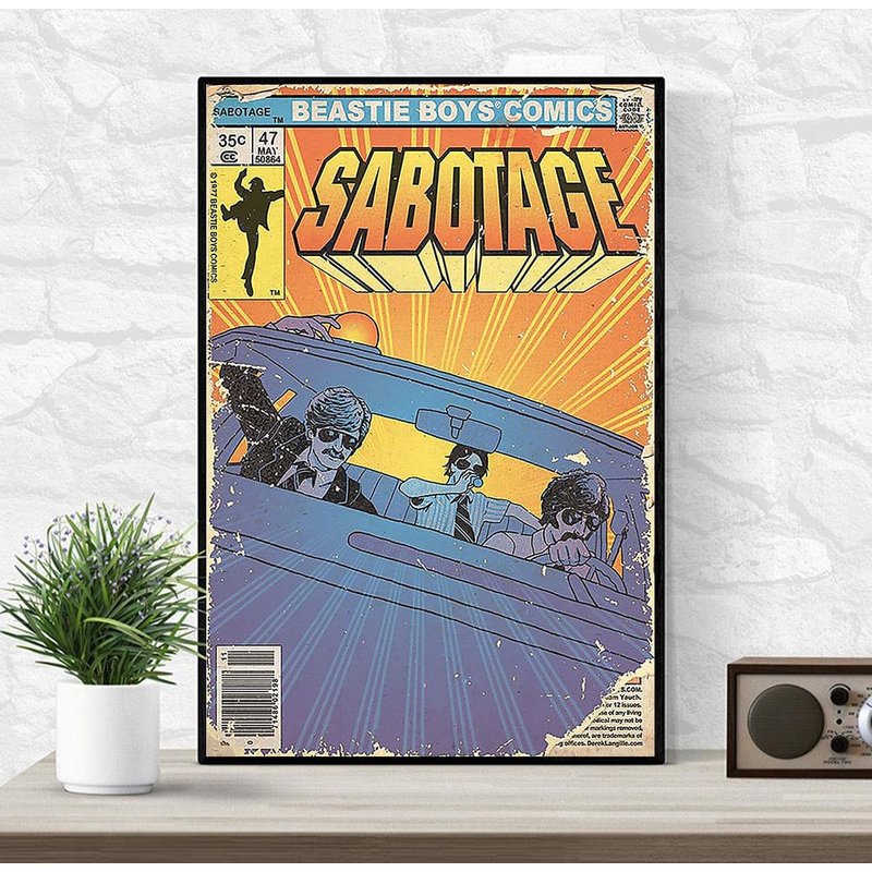 Vintage Beastie Boys Comics Sabotage Premium Matte Vertical Posters — Posters & Prints