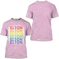 Elton John Rainbow Bleached 3d T Shirt — T-shirts pour hommes