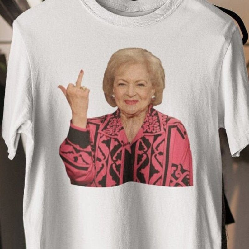 Betty White Flipping Bird Shirt Golden Girls T-shirt — T-shirts pour hommes