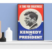 Jfk Kennedy Presidential Election Vintage Poster — Posters & Prints