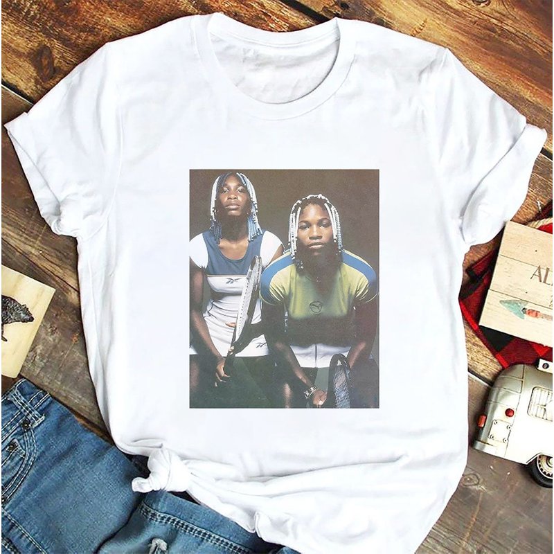 Serena And Venus Williams Vintage Shirt — Mens T Shirts