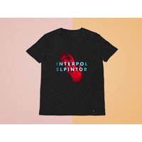 Interpol El Pintor Album Indie Logo Black Tee Shirt — Mens T Shirts