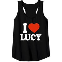 I Love Heart Lucy Red Heart Valentine Racerback Tank Top — Mens T Shirts