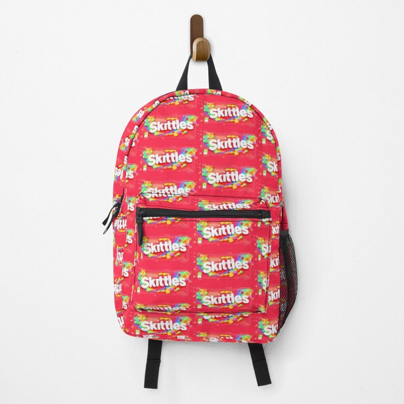 Box Of Skittles Drawn With Pastels Backpack — Sacs à dos décontractés
