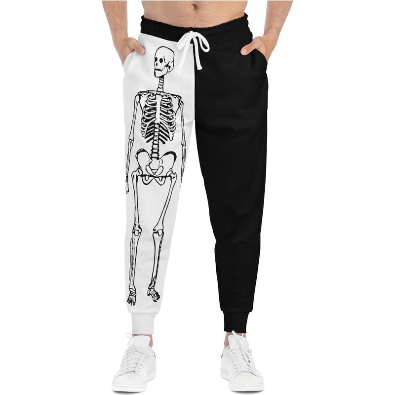 Athletic Joggers - Skeleton Halloween Print Color — Vêtements d'intérieur pour femmes
