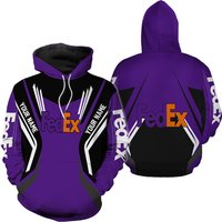 Fedex Purple Black Hoodie 3d