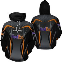 Fedex Metal Gray Hoodie 3d
