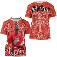Tupac Red Rip Garment Set - All Over Print T Shirt