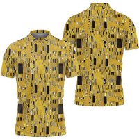 Klimt Gold Polo Shirt For Men, Polo 3d T-shirt