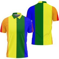 Pride Rainbow Colorful Flag Lgbtq Polo Shirt