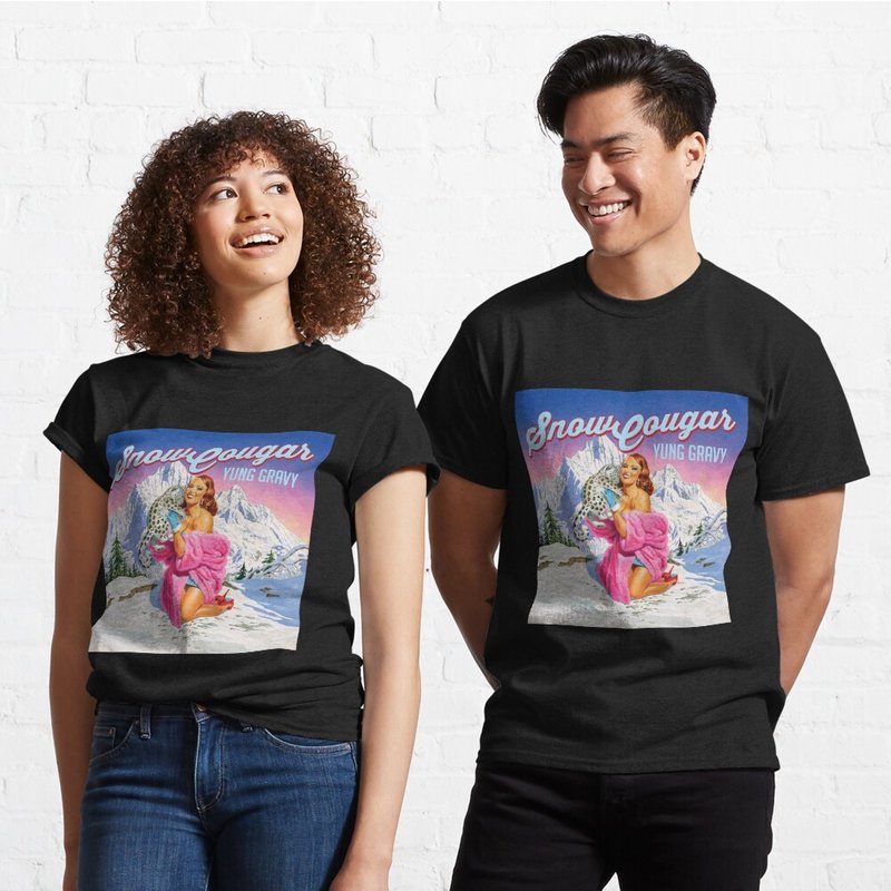 Yung Gravy Snow Cougar Album Cover T-shirt
