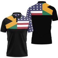 Jamaican American Polo Shirt — Chemises décontractées pour hommes