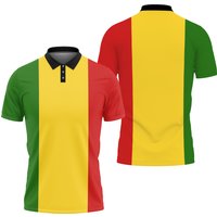 Green Yellow Red Polo Shirt — Chemises décontractées pour hommes