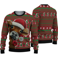 Cow Xmas Woolen Sweater, Ugly Christmas Sweater