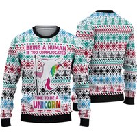 Unicorn Ugly Christmas Sweater - Fun Holiday Sweater Design