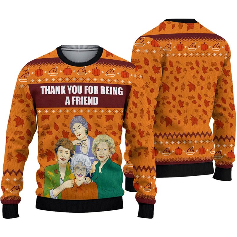 The Golden Girl Thank You For Being A Friend Christmas Unisex Woolen Sweater — Chandails pour hommes