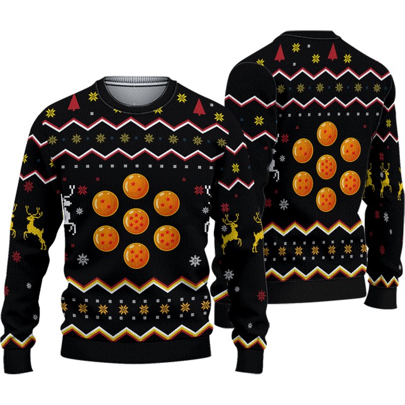 7 Dragon Balls Ugly Christmas Sweater — Chandails pour hommes