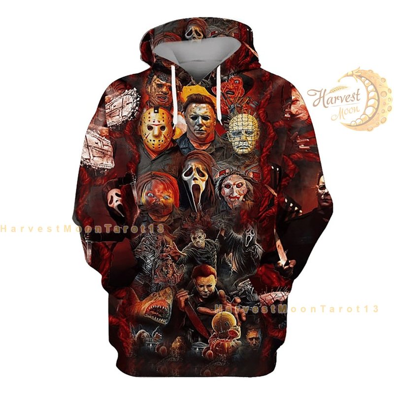 Horror Movie Character Halloween 3d Hoodie — Sweats à capuche pour hommes