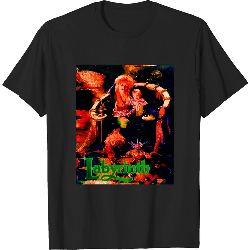 Labyrinth Movie Poster Shirt, 80s Movie Nostalgia Graphic Tee — Mens T Shirts