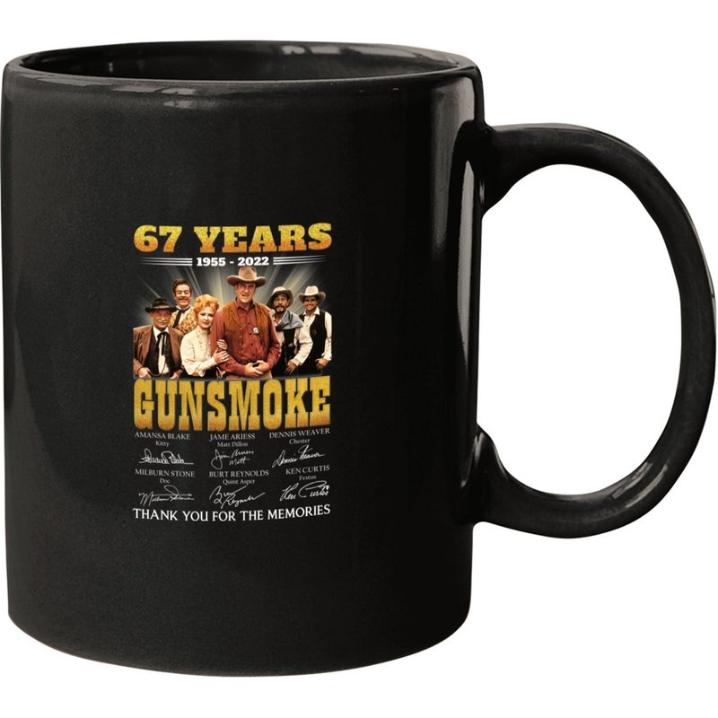 67 Years Gunsmoke Cast Signatures Thank You For Memories Classic Mugs