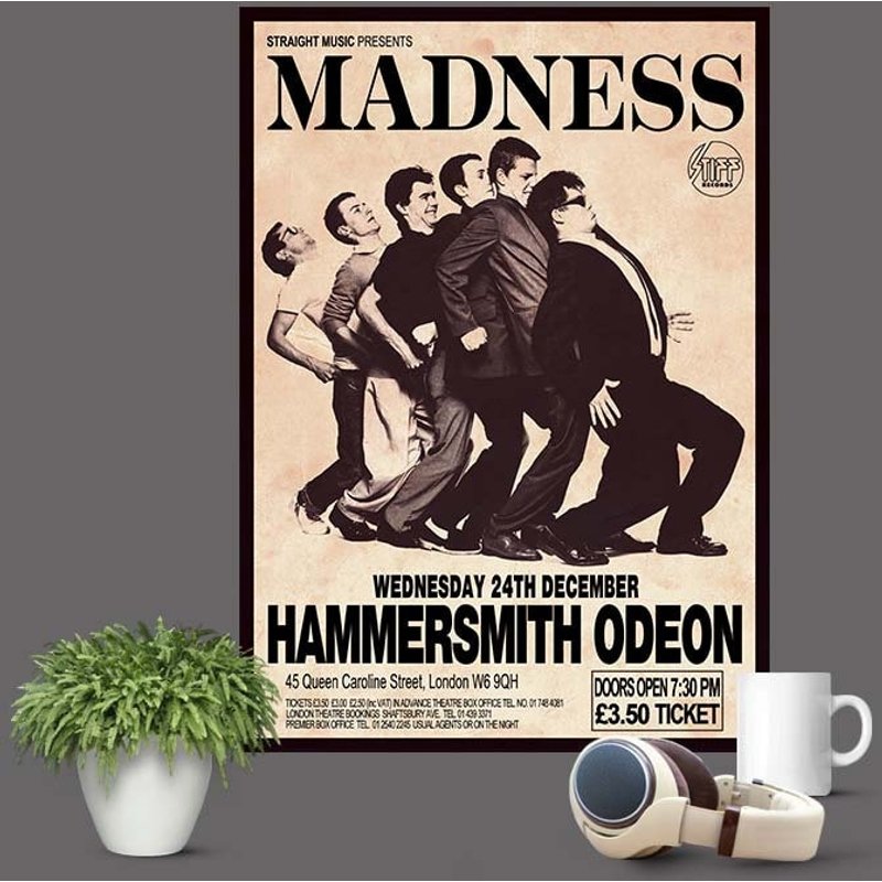 Madness - Hammersmith London 1980 Concert Poster — Posters & Prints