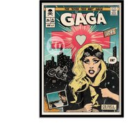 Gaga Judas Vintage Comic Cover Poster, Lady The Chromatica Ball Tour 2022 Poster — Posters & Prints