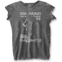 Ladies Bob Marley Hawaii Burnout Official Tee T-shirt
