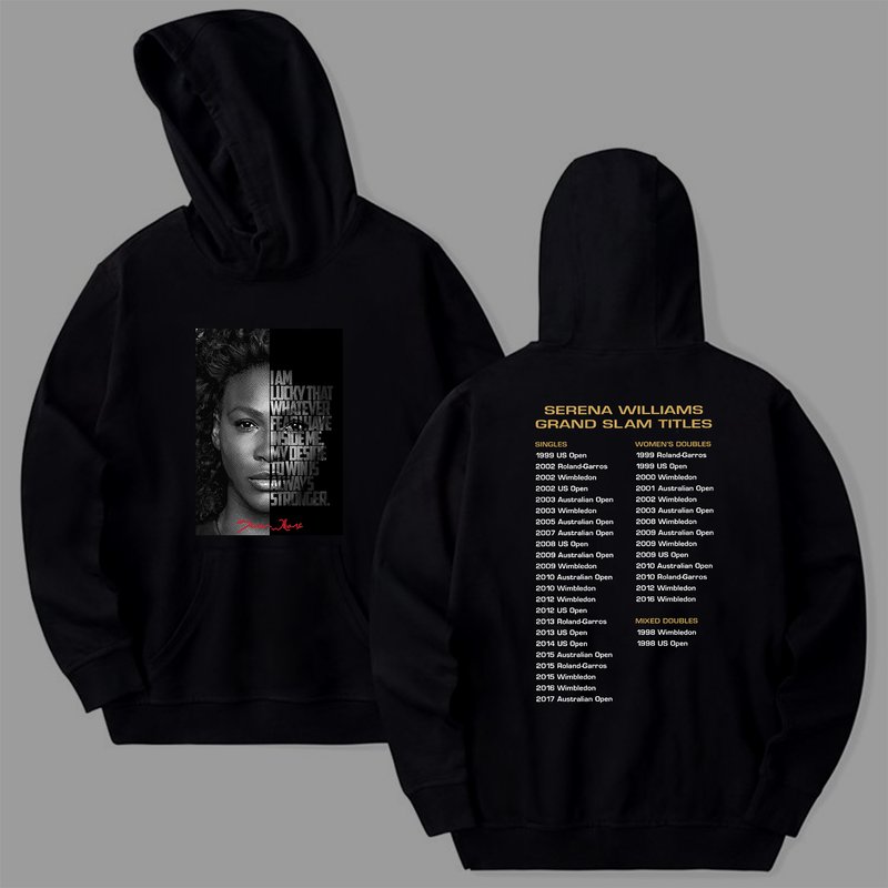 Serena Williams Goat 2022 Double Sided Hoodie — Sweats à capuche pour hommes