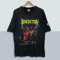 Vintage 1991 Benediction T-shirt — T-shirts pour hommes