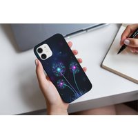 Glowing Neon Dandelion Phone Case